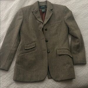 Lauren by Ralph Lauren Herringbone Brown Blazer